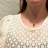 Turn of the Century Gold and Garnet Pendant