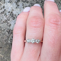 Delightful Three Stone Diamond Engagement Ring