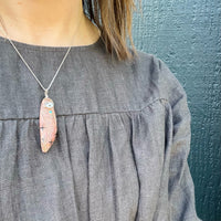 Pretty Mauve Stone Corn Maiden Pendant