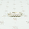 vintage 7 diamond band in 14k white gold circa 1940