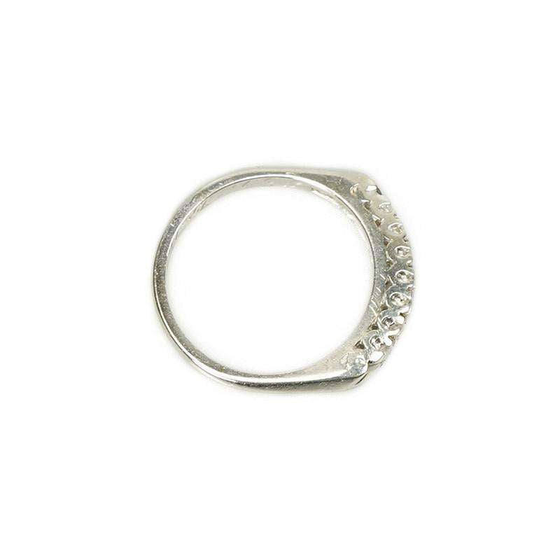 Vintage Diamond set White Gold Wedding Band