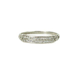 Vintage Platinum Double Row Channel Set Diamond Band