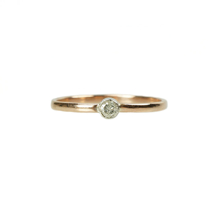 Orbit Rose Gold and Platinum Ring - Gem Set Love