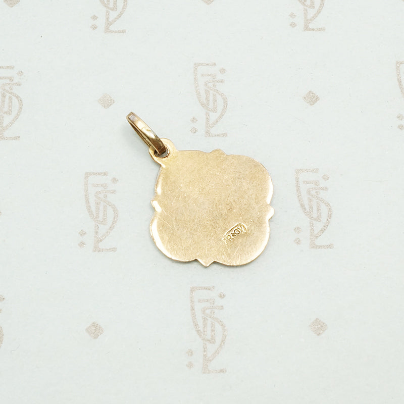 Adorable Rose Gold Enameled Ivy Leaf