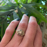1940s Diamond and Forget Me Not Ring