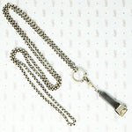 40" long vintage 800 silver rolo chain with extra large spring ring shown with niello cigar cutter sold seperately