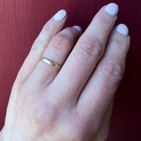 Subtle Tapered Gold Wedding Band