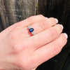 Platinum and 18k Sapphire and Diamond 3 Stone