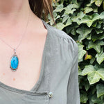 Blue Morpho Butterfly Wing Pendant