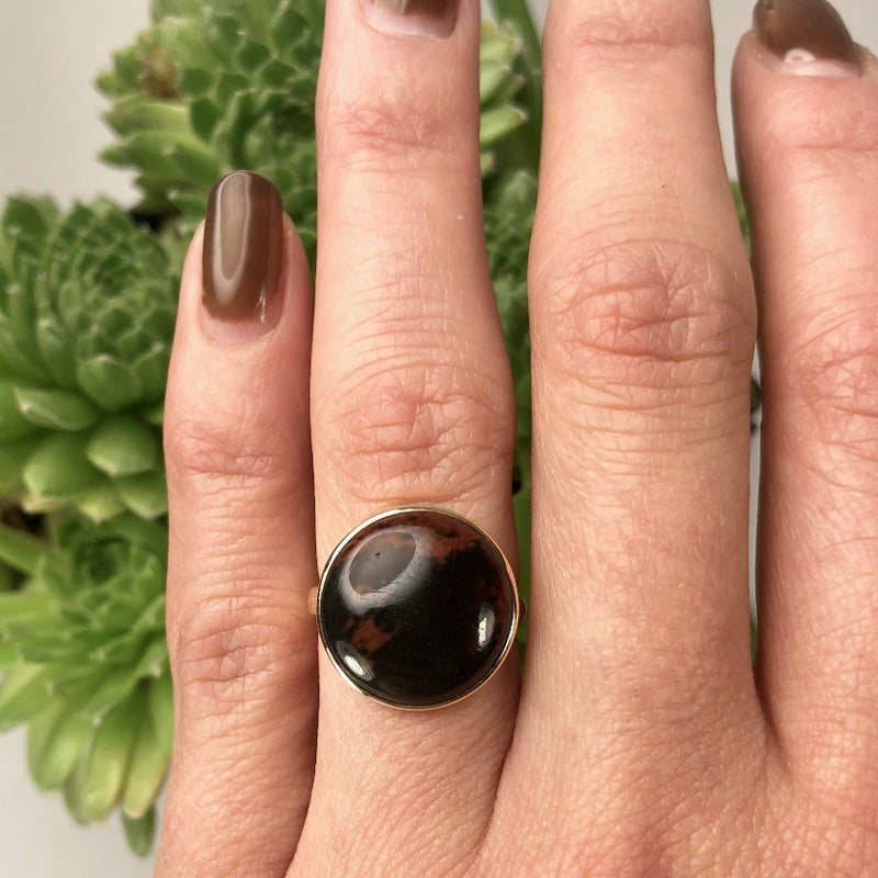 Chunky Gold and Jasper Ring