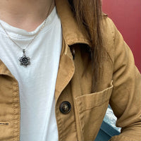 Sweet Silver Filigree Flower Pendant