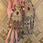 Exceptional Fire Gilded Silver Turkmen Earrings