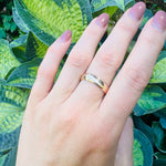 "Joyce to Geo." Romantic Gold Wedding Band