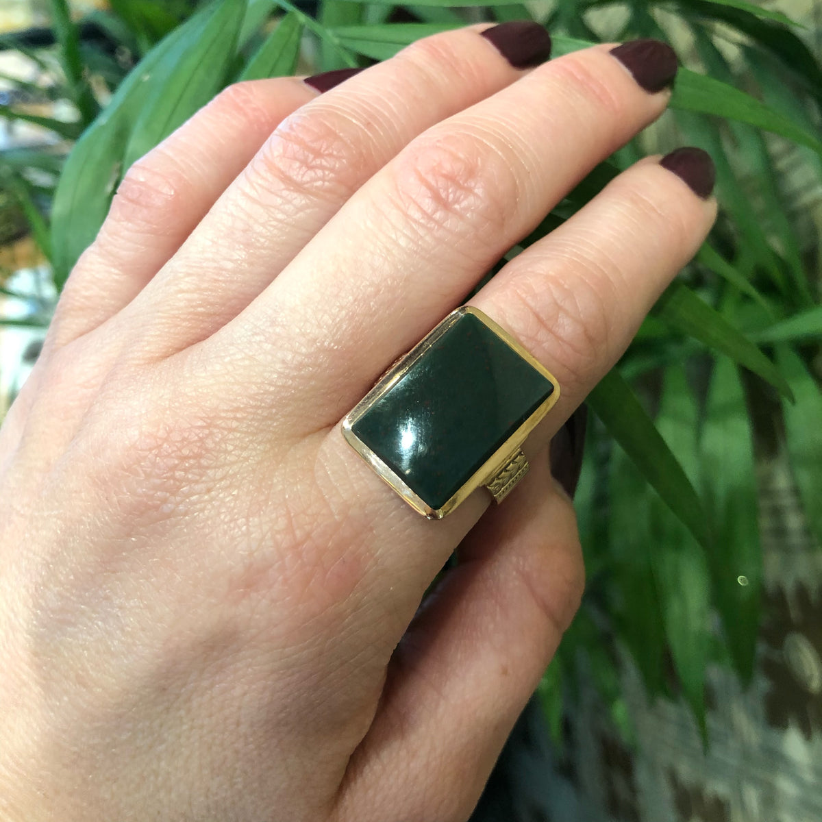 The Victorian Gold Bloodstone Statement Ring