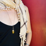 Dramatic Tigers Eye Drop Necklace by Brin