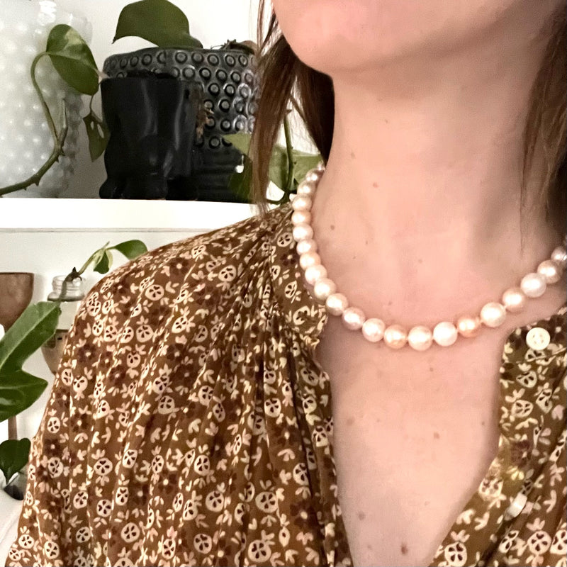 Pretty Pastel Freshwater Pearls with 18k Clasp