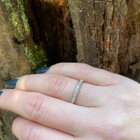 Channel Set Diamond Wedding Band in Platinum