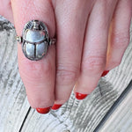 Vintage Egyptian Revival Scarab Swivel Ring