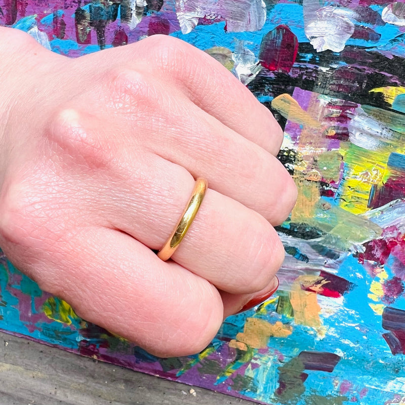 Fabulous 22k Wedding Band Circa 1896