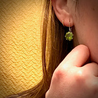 Incredible Green Peridot Vintage Dangle Earrings