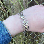 Romantic Wrought Sterling Silver Bangle