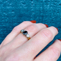 Vintage 18k Sapphire and Diamond Ring