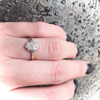 Glittering Diamond Cluster in Platinum & 18ct Ring