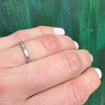 Slim Baguette Diamond Eternity Band in White Gold