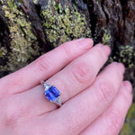 Vintage Tanzanite and Diamond Ring