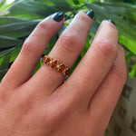 Spessartine Five Stone Band in 18k Recycled Gold by GSL