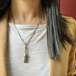 Fancy Flat Link Chain with Double Clasps