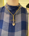 Fancy Lock and T-bar Necklace From The Love Lock Collection