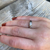 Vintage Step Side White Gold Diamond Engagement Ring