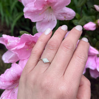 Navette Diamond Ring in Platinum & 18ct