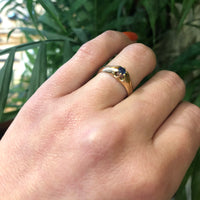 Lovely Antique Rose Gold Sapphire Ring