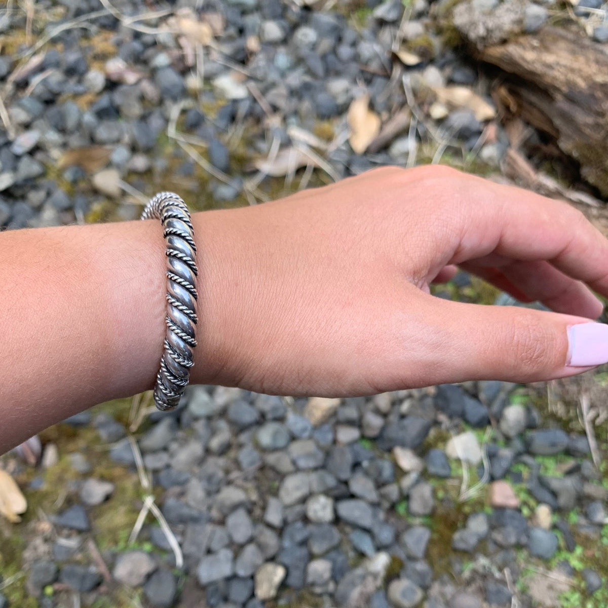 Meta Cuff Bracelet with a Twist