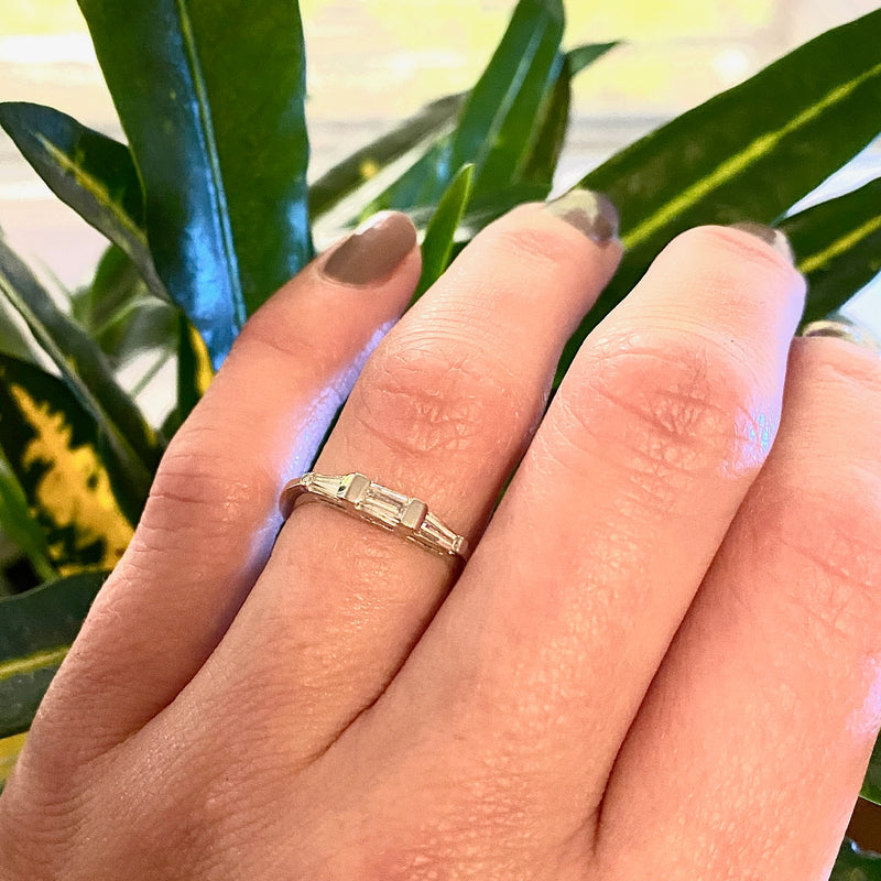 Mid Century Baguette Band in Fab Condition