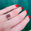 Imperial Topaz Platinum Diamond Engagement Ring