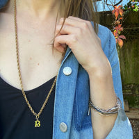 Capital Letter B Charm with Sassy Flourish