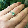 Vintage Platinum and Emerald Engagement Ring