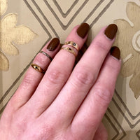 Star Set Rose Cut Diamond Tiny Ring