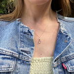 LUNA Moonstone and Diamond Pendant
