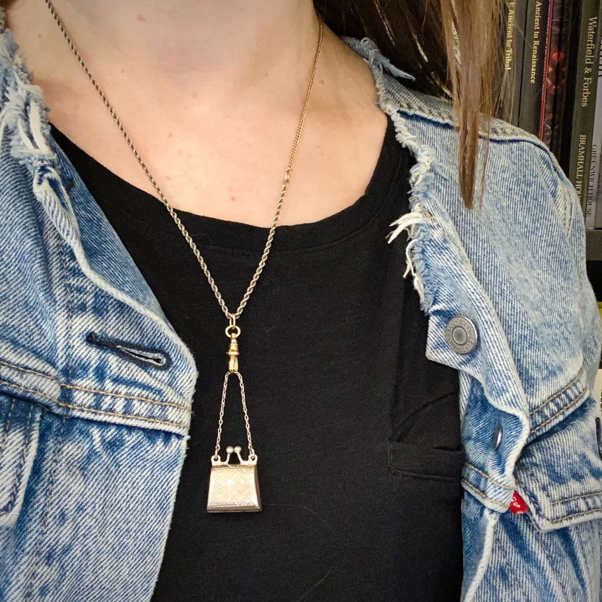Adorable Vintage Silver Purse Locket