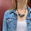 Elaborate Antique Woven Silver Chain Necklace
