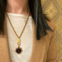 Goddess Athena Cameo in Rose Gold & Platinum