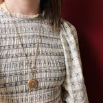 Rosy Gold Filled Engraved Link Chain with Double Hooks