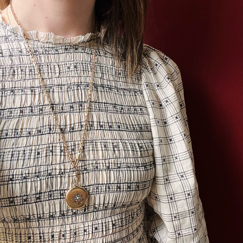 Rosy Gold Filled Engraved Link Chain with Double Hooks