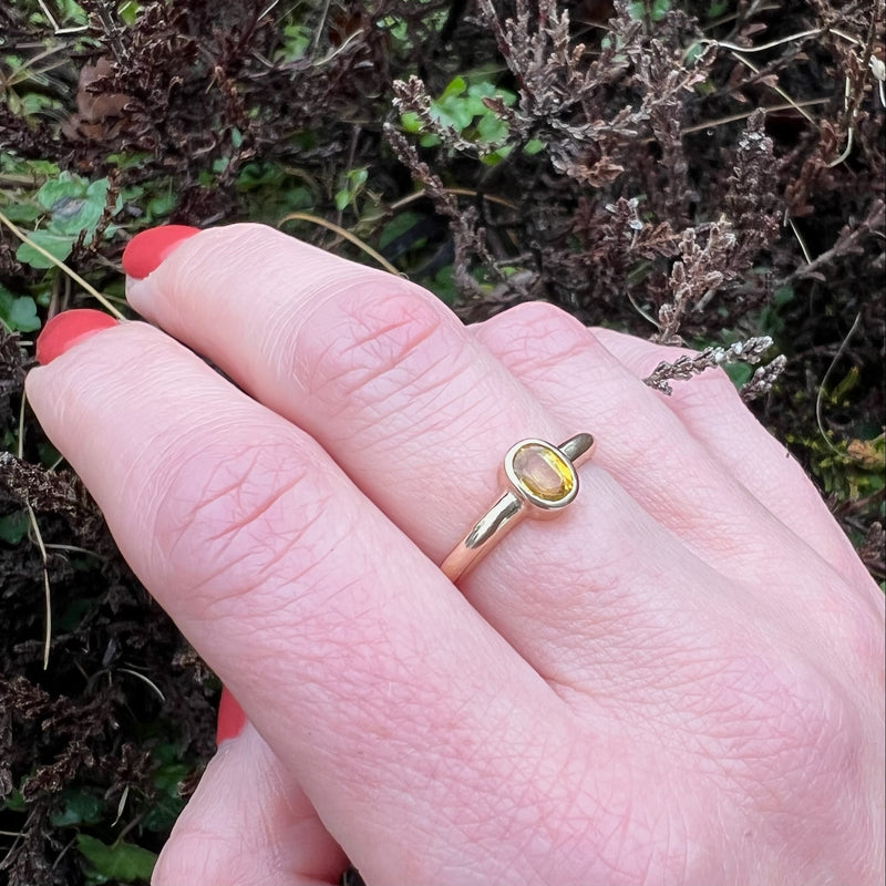 Vintage Yellow Sapphire Solitaire by 720