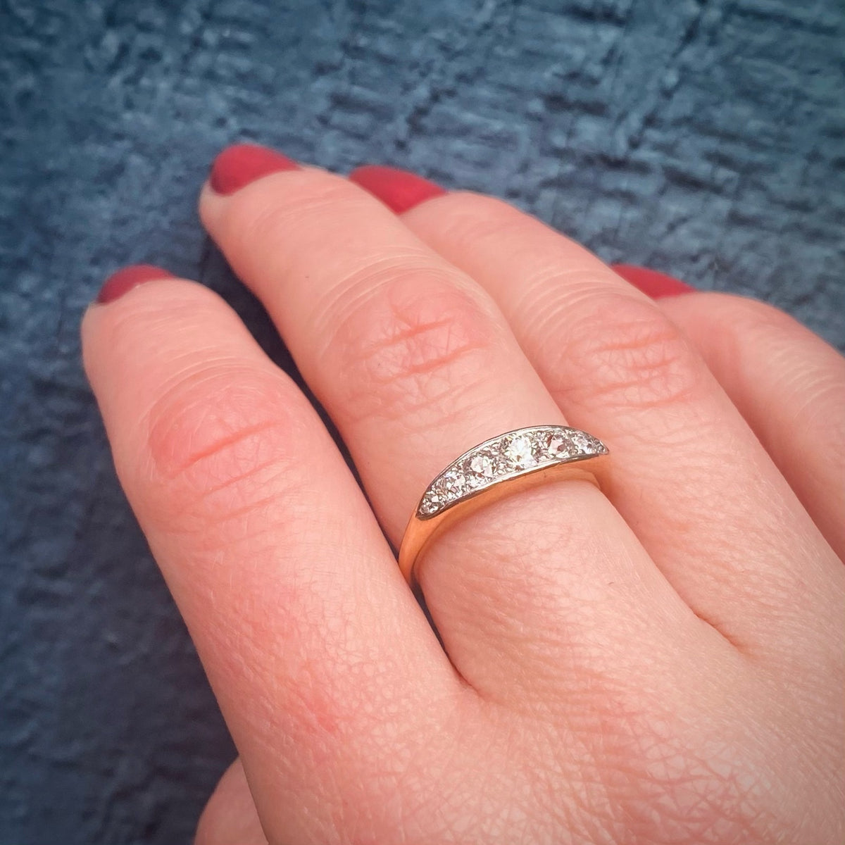 Splendid Edwardian Diamond Band in 18ct & Platinum