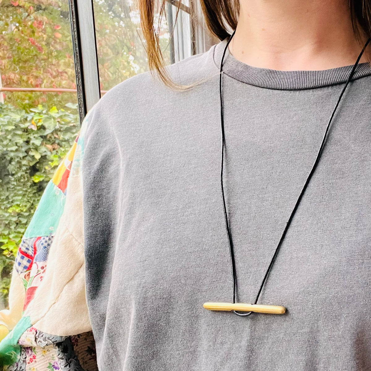 Local Artist Bronze Cleat Necklace 